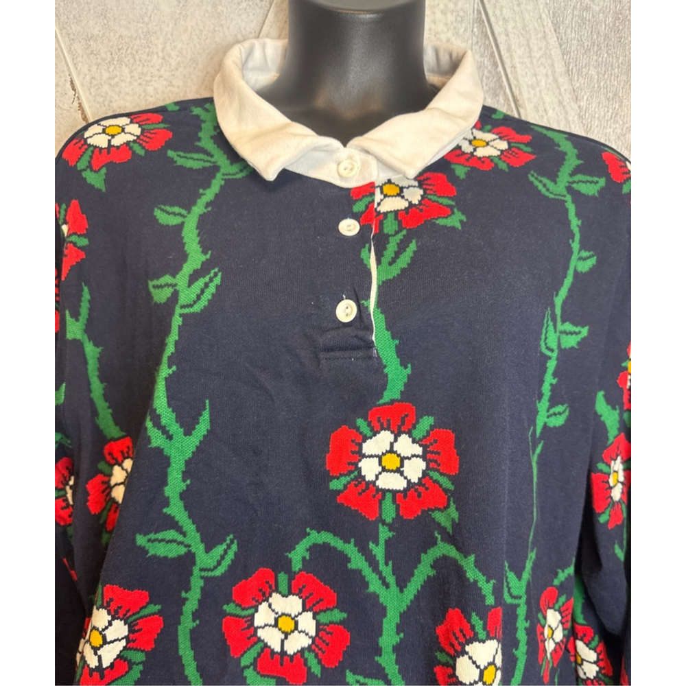 Women's Rowing Blazers x Target Long Sleeve Tee 4X Navy Red Floral - Picture 3 of 8